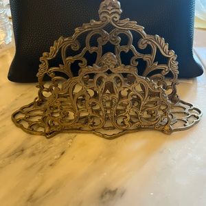 Antique Brass Letter Holder-